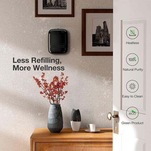 Smart Scent Air Machine with 400mL Capacity Up to 2000 sq.ft. Waterless Essential Oil Diffuser for Home and Commercial Use, Aromatherapy Scent Diffuser for Large Rooms, ANW-Black in Saudi Arabia