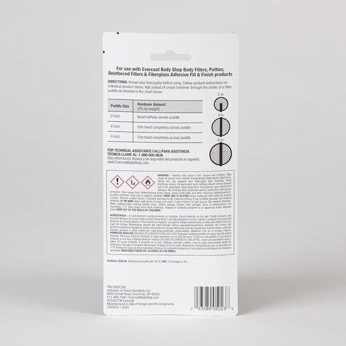 Evercoat Body Shop 105023 Blue Cream Hardener for Use with Fillers, Putties, Reinforced Fillers & Fiber Glass Adhesive Fill & Finish Products 2.75 Fl Oz. in Saudi Arabia