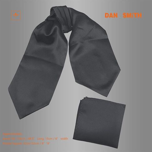 Dan Smith Silk Cravat Tie For Wedding Famliy Shirt Cravat Scarves Pocket-Square Cuff Set in Saudi Arabia