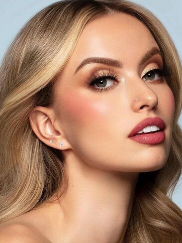 Xpircn 20G 18G 16G Threadless Push in Labret Lip Monroe Ring Nose Medusa Tragus Helix Cartilage Earrings Stud Piercing Jewelry for Women Men in Kuwait