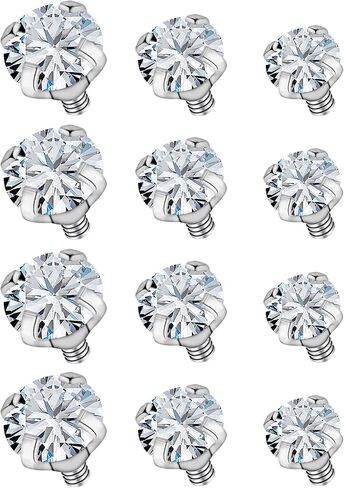 Lcolyoli 16G Replacement Balls for Tragus Labret Medusa Piercing Jewelry Internally Threaded Stainless Steel Conch Piercing Jewelry Monroe Lip Rings Different Size Cartilage Nail Helix Earring Stud in Saudi Arabia