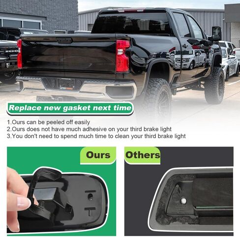 ثالث ثالث فرامل ضوء الحشية ختم متوافق مع 2007-2013 Chevy Silverado GMC Sierra 1500 2500 3500 High Mount Stop Lampliz in Kuwait