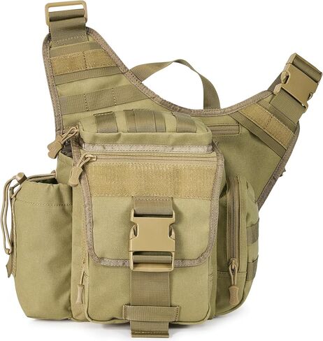 Tactical Messenger Bag Military Army Molle Shoulder Cross Body Edc Satchel Crossbody Side Pack for Men Women 10L in Kuwait