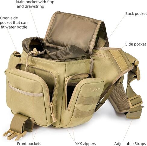 Tactical Messenger Bag Military Army Molle Shoulder Cross Body Edc Satchel Crossbody Side Pack for Men Women 10L in Kuwait