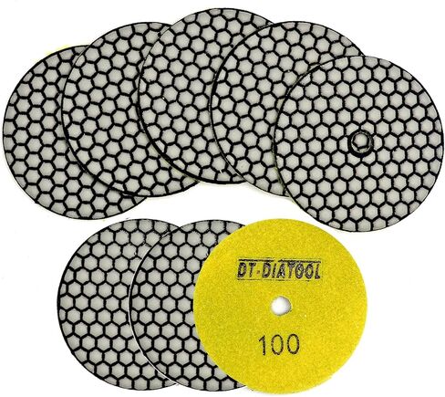 DT-DIATOOL Dry Diamond Polishing Pads 4 Inch for Granite Marble Quartz Stone Countertop Tiles 8 Pieces Grits 100 in Saudi Arabia