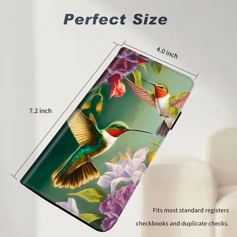 Checkbook Cover for Women & Men, RFID Check Book Cover PU Leather Checkbook Cover for Duplicate Checks, Checkbook Holder with Pen Holder & Elastic Strap for Personal Checkbook, Purple Butterfly Moon in Saudi Arabia