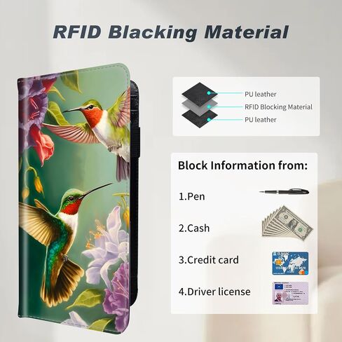 Checkbook Cover for Women & Men, RFID Check Book Cover PU Leather Checkbook Cover for Duplicate Checks, Checkbook Holder with Pen Holder & Elastic Strap for Personal Checkbook, Purple Butterfly Moon in Saudi Arabia