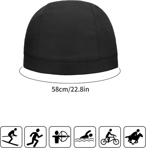 SATINIOR 9 Pcs Skull Caps Helmet Liner Cooling Sweat Wicking Beanie Cycling Running Skull Caps for Men Women in Saudi Arabia