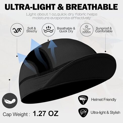 XXL Mesh Cycling Cap for Men Big Head Cooling Skull Cap Bike Hard Hat Liner with Sun Visor, Men Big Size Cycling Hat in Saudi Arabia