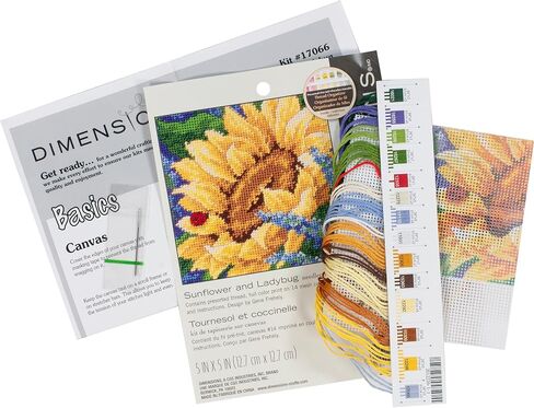 Dimensions 07231 Garden Puppy Needlepoint Kit, 5" W x 5" H in Saudi Arabia