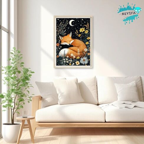 KEYIFA Diamond Painting Black Cat Diamond Art Kits for Adults, 5D Round Full Drill Landscape Diamond Painting Kit for Beginner, DIY Gems Art Craft for Home Wall Decor 12x16 inch in Kuwait