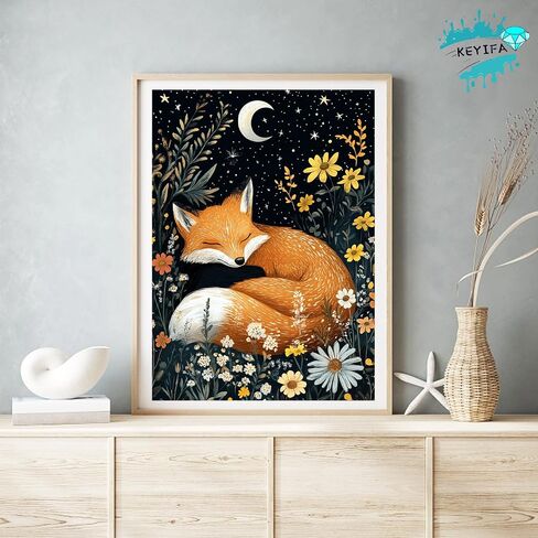 KEYIFA Diamond Painting Black Cat Diamond Art Kits for Adults, 5D Round Full Drill Landscape Diamond Painting Kit for Beginner, DIY Gems Art Craft for Home Wall Decor 12x16 inch in Kuwait