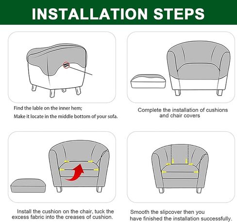 CRFATOP 2 Piece Club Chair Slipcover Stretch Barrel Chair Covers Printed Tub Chair Slipcovers Soft Armchair Sofa Cover Removable Couch Furniture Protector Arm Chair Cover for Living Room,D29 in Kuwait