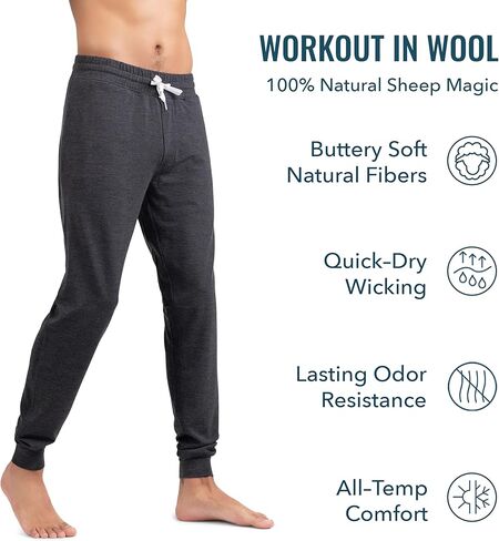 Men's Merino Joggers by Woolly | RWS Certified | Warm, Soft, Seattle Designed in Kuwait