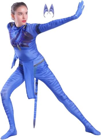 Avatar Costume for Adults, Anime Costume Halloween Cosplay Jumpsuit Tights Bodysuit Stage Costumes in Kuwait