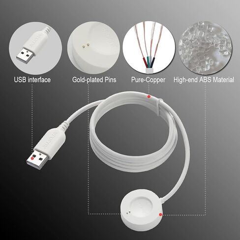 قاعدة شاحن JIUJOJA متوافقة مع Fossil Gen 4 Explorist HR/Venture HR/Sport، Gen 5 Garrett Hr/Carlyle/Julianna، Emporio Armani، Skagen falster 2، Misfit Vapor 2، Diesel Guard 2.5، ساعة ذكية in Kuwait