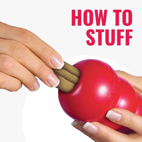 KONG Classic Toy & Ziggies Treats Combo Pack - Durable Chew Toy for Dogs - with Ziggies Chicken-Flavored Treats - Dog Accessories for Fun & Health - for Small Dogs in Saudi Arabia