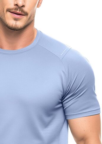 Zengjo Mens Workout Shirts Quick Dry Short Sleeve Athletic Tee Moisture Wicking Top for Running Gym Fitness Training in Saudi Arabia