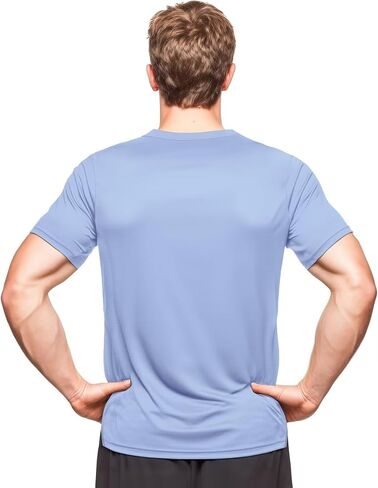 Zengjo Mens Workout Shirts Quick Dry Short Sleeve Athletic Tee Moisture Wicking Top for Running Gym Fitness Training in Saudi Arabia