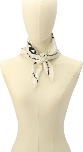 Womens Barb Bandana Bandana ، وشاح رأس الحرير مع تصميم Barbwire ، ونسيج خفيف الوزن in Kuwait