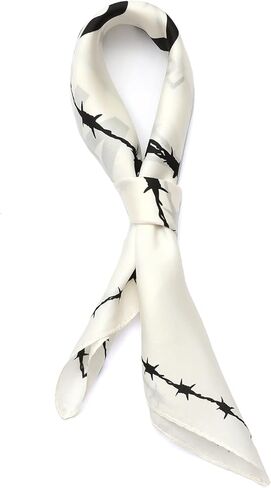 Womens Barb Bandana Bandana ، وشاح رأس الحرير مع تصميم Barbwire ، ونسيج خفيف الوزن in Kuwait