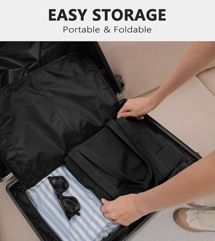 حقيبة حمل قماشية كبيرة جدًا للنساء ، تعمل فائدة العمل مع Zipper ، حملات الكمبيوتر المحمول ، حمل المعلم in Kuwait
