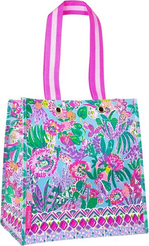 Lilly Pulitzer Market Shopper Bag, Reusable Grocery Tote, Shoulder Bag for Produce or Travel in Saudi Arabia