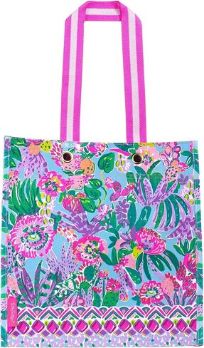 Lilly Pulitzer Market Shopper Bag, Reusable Grocery Tote, Shoulder Bag for Produce or Travel in Saudi Arabia