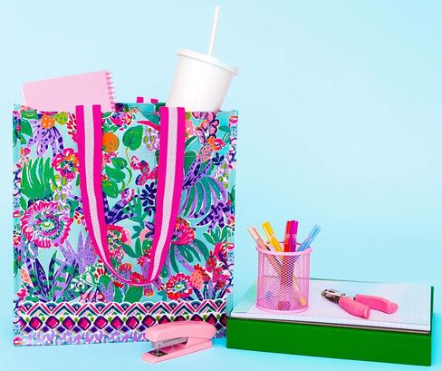 Lilly Pulitzer Market Shopper Bag, Reusable Grocery Tote, Shoulder Bag for Produce or Travel in Saudi Arabia