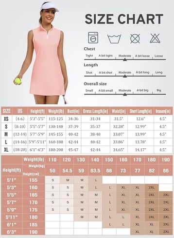 Hiverlay Tennis Dresses for Women Golf Workout Dress with Built in Shorts and Pockets for Sleeveless Athletic Dresses in Saudi Arabia