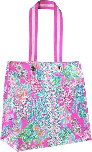 Lilly Pulitzer Market Shopper Bag, Reusable Grocery Tote, Shoulder Bag for Produce or Travel in Saudi Arabia