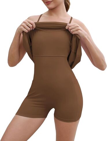 فستان تنس للسيدات مع جيوب سروال سراويل ، صدرية رياضية مدمجة ، فستان رياضي. in Kuwait