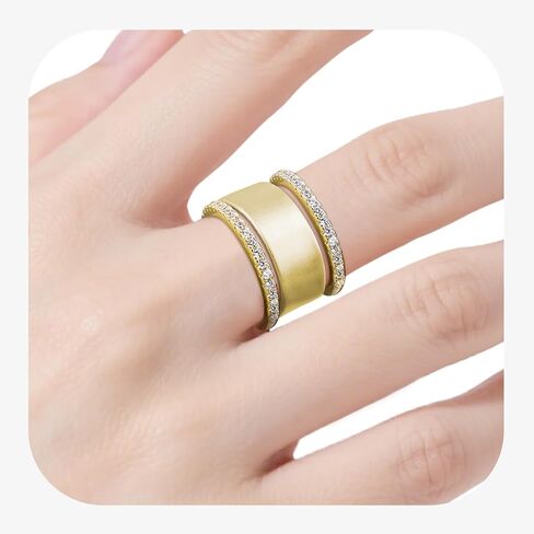 حلقات تكديس مقبولة مقبولة الذهب 14K من أجل حلقة Oura Gen 4/ Gen 3 ، 2 Pack Cubic Zirconia محاكاة Diamond Oura Ring Cack in Kuwait