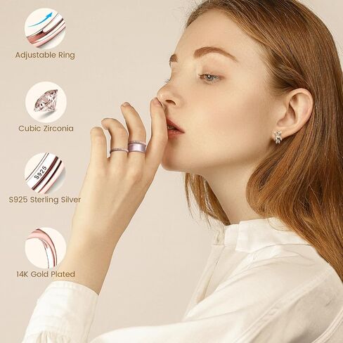 حلقات تكديس مقبولة مقبولة الذهب 14K من أجل حلقة Oura Gen 4/ Gen 3 ، 2 Pack Cubic Zirconia محاكاة Diamond Oura Ring Cack in Kuwait