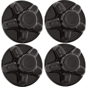 Set of 4 - Phoenix QT545BHS-x4, ABS Black HUB Cover, HUB Cap FITS Trailer Wheels with Five, 13/16" Lug Nuts on 4.5 INCH Bolt PatternL8