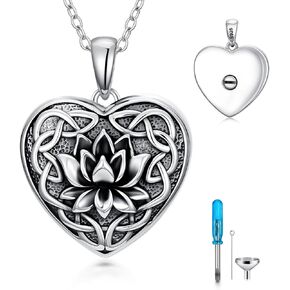 Dorunmo Urn Necklaces for Ashes 925 Sterling Silver Ashes Necklace Urns for Human Memorial Cremation Jewelry