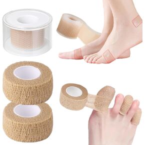 Anti-Friction Gel Pads&Toe Protector Set 3Pcs for Protector Toe&Feet,Blister Prevention&Pain Relief.Self-Stick(Non Glue) -Toe Cover for Toe Protect&Hydrocolloid Pads for Feet Protect