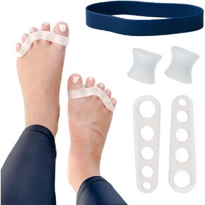 فواصل وأصابع القدم الطبيعية ، تخفيف الآلام السريعة من Hammertoe & Bunions | فود الدرجة من سيليكون نصفين تستخدم للمشي ، الجري وممارسة اليوغا | واسطة