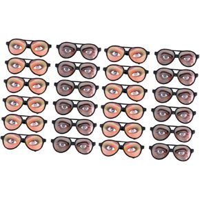 Toyvian 24 Pcs Tricking Glasses Prop Kids Playset Costume Eye Glasses Halloween Costume Accessories Googly Eye Glasses Advertising Balloon Aldult Party Funny Toy Men and Women