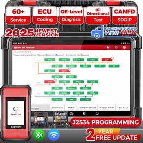 Launch X431 Pro3s+SmartLink Hd Huffice Truck Scanner ، 2025 Elite Diesel & Gasoline Diashostal Scans Tool ، 60+Service ، ECU Coding ، Mappology Mappology ، Autoauth FCA SGW ، 2 YSR Free Update