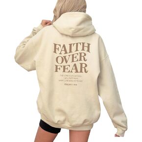 Faith Over Fear Hoodie - Christian Hoodies For Women & Men – Inspirational Jesus Hoodie – Christian Sweatshirts
