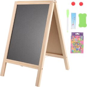 لوحة الطباشير مزدوجة الوجهين من الوجهين خشبي easel علامة A-Frame علامة في الهواء الطلق لوحة على الرصيف لافتة للمطاعم مقاهي حفلات الزفاف