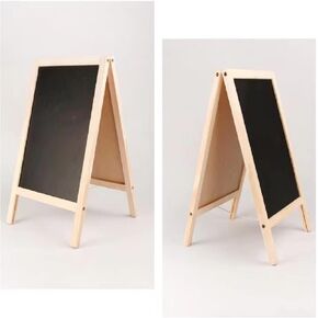 Wooden A-Frame Chalkboard Sign，Sandwich Board Menu Display, Double Sided, Freestanding, 8" by 12",Small Countertop Chalkboard Easel with Chalk, Kitchen, Restaurants, Bar, Wedding and Home Decor