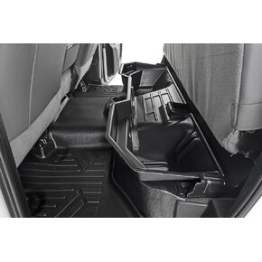 Rough Country Under Seat Storage for Ram 1500 (2011-2018), 2500 (2011-2024) Quad/Crew Cab - Durable, Anti-Skid Thermoplastic Underseat Organizer