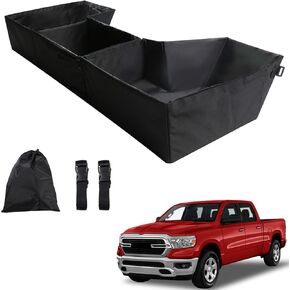 شاحنة قابلة للطي قابلة للطي تحت تخزين المقعد 2019-2025 لـ RAM 1500 CREW CAB (أسلوب جسم جديد) لـ RAM 1500 Accessories Truck Bed STORAGE Organizer Truck Tool Box