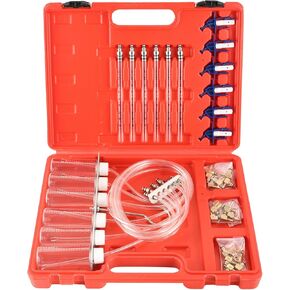 DASBET 6 Cylinder Diesel Injector Flow Meter Diagnostic Set | Cylinder Common Rail Adaptor Test Tool Leak Off Tester Kit Measure Return Fuel Flow on Common Rail Injectors