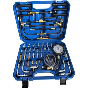 طقم اختبار ضغط حقن الوقود ، 0-140ppsi Pro Propeure Tester Kit ، أداة تشخيص دراجة نارية للدراجات النارية (الأزرق)