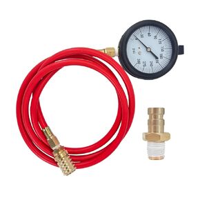 TU-32-20 Compuckek diesel pudent test gauge ， 0-300 psi ， متوافق مع محركات الديزل cummins وغيرها من محركات الديزل مع منافذ اختبار compuchek ، لاختبار الطرق (6 أقدام)