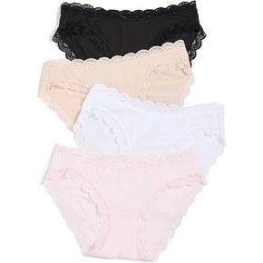 Stripe & Stare Women's Essentials Mix Knicker Box Sand Knicker Knicker Four Pack