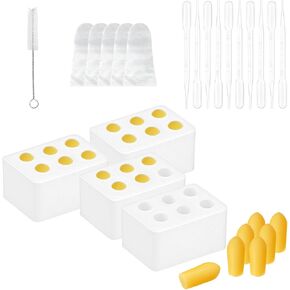 Reusable Silicone Suppository Molds Kit – 4-Pack 2ML Molds for DIY Suppositories – Flexible & Eco-Friendly Molds for Women – Easy to Clean & Reusable